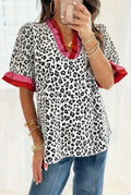 Leopard Ruffle Top