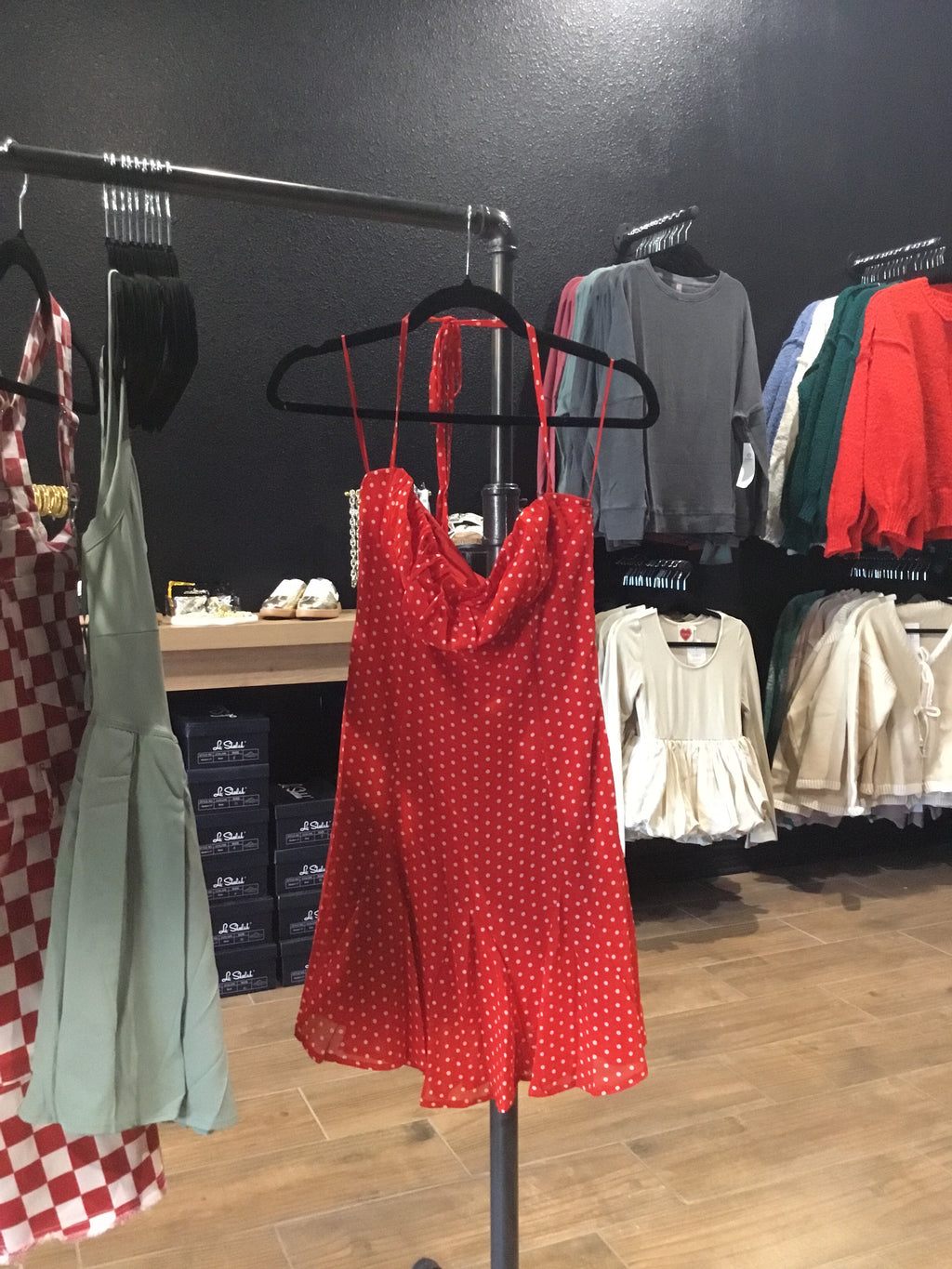 Polka Dot Halter Dress