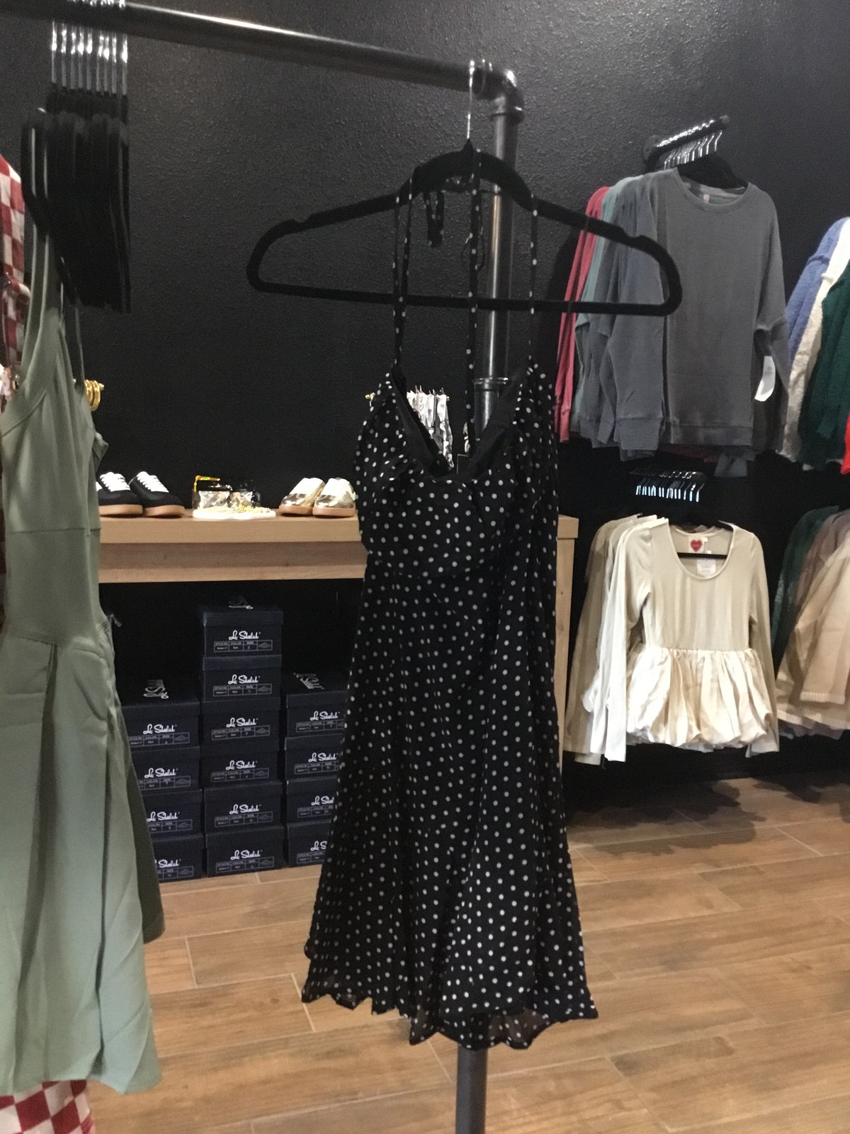 Polka Dot Halter Dress