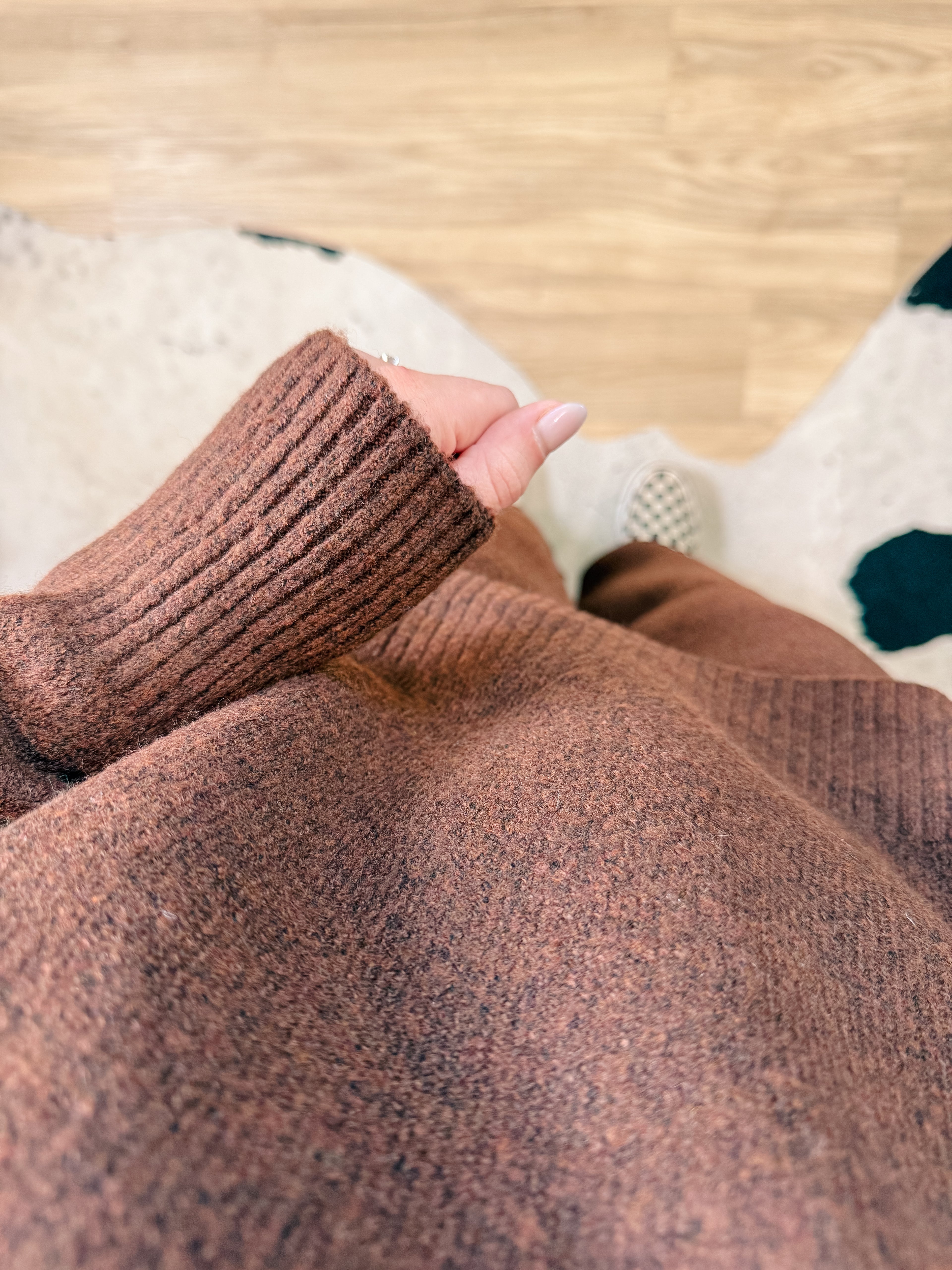 Turtle Neck Knit Sweater Set