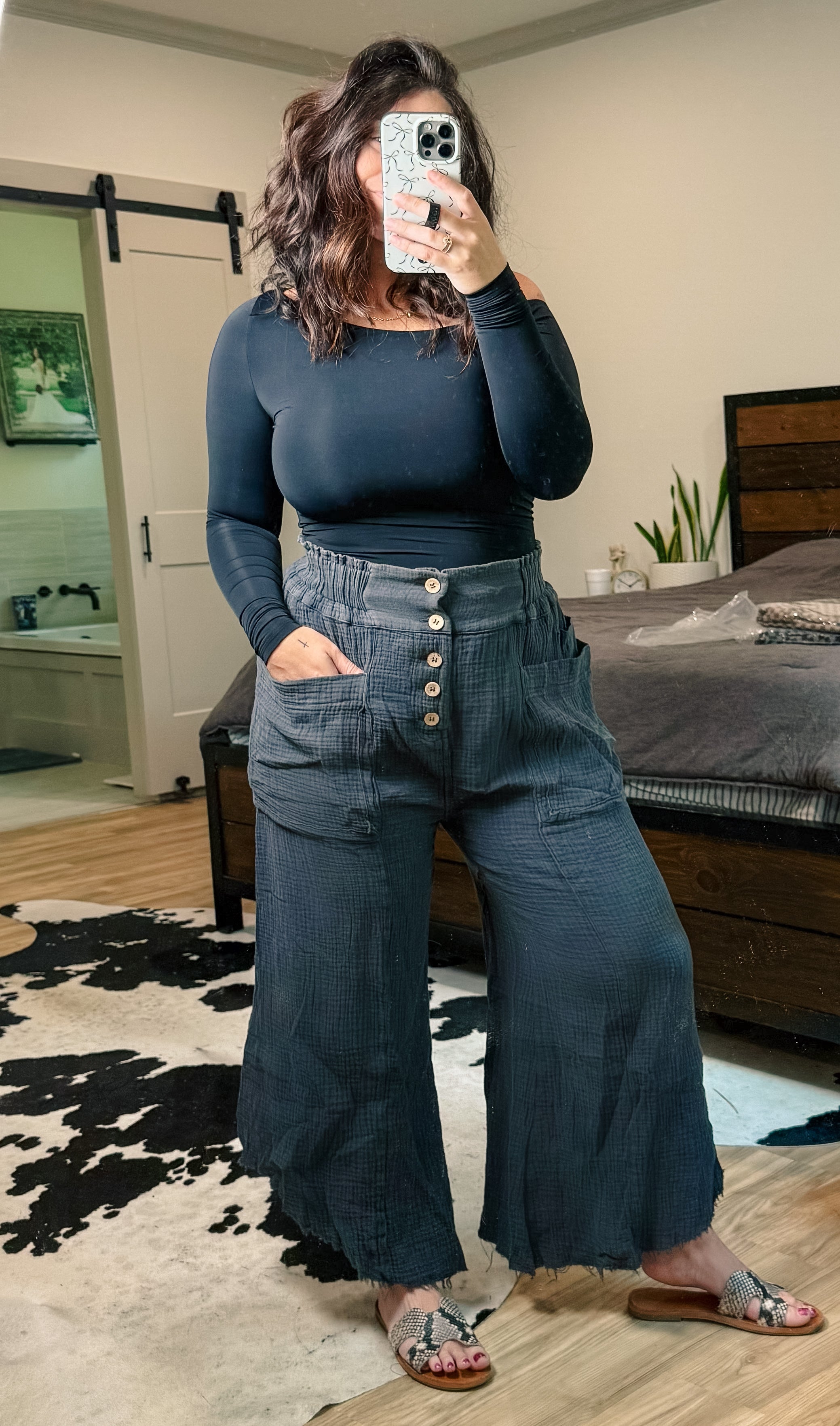 Wide Leg Linen Pants