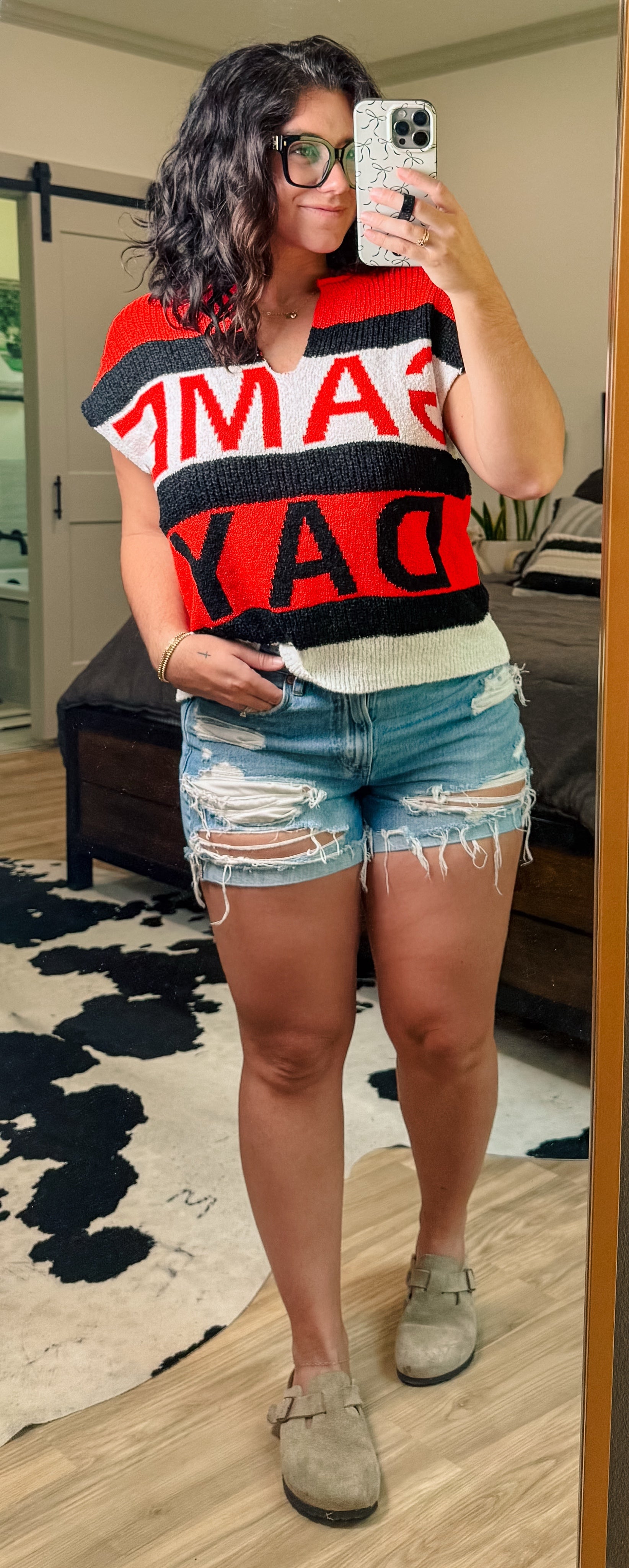 Game Day Sweater Knit Muscle Tank