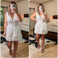 Collared Eyelet Mini Dress