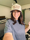 MAKE HEAVEN CROWDED Embroidery Two-Toned Hat