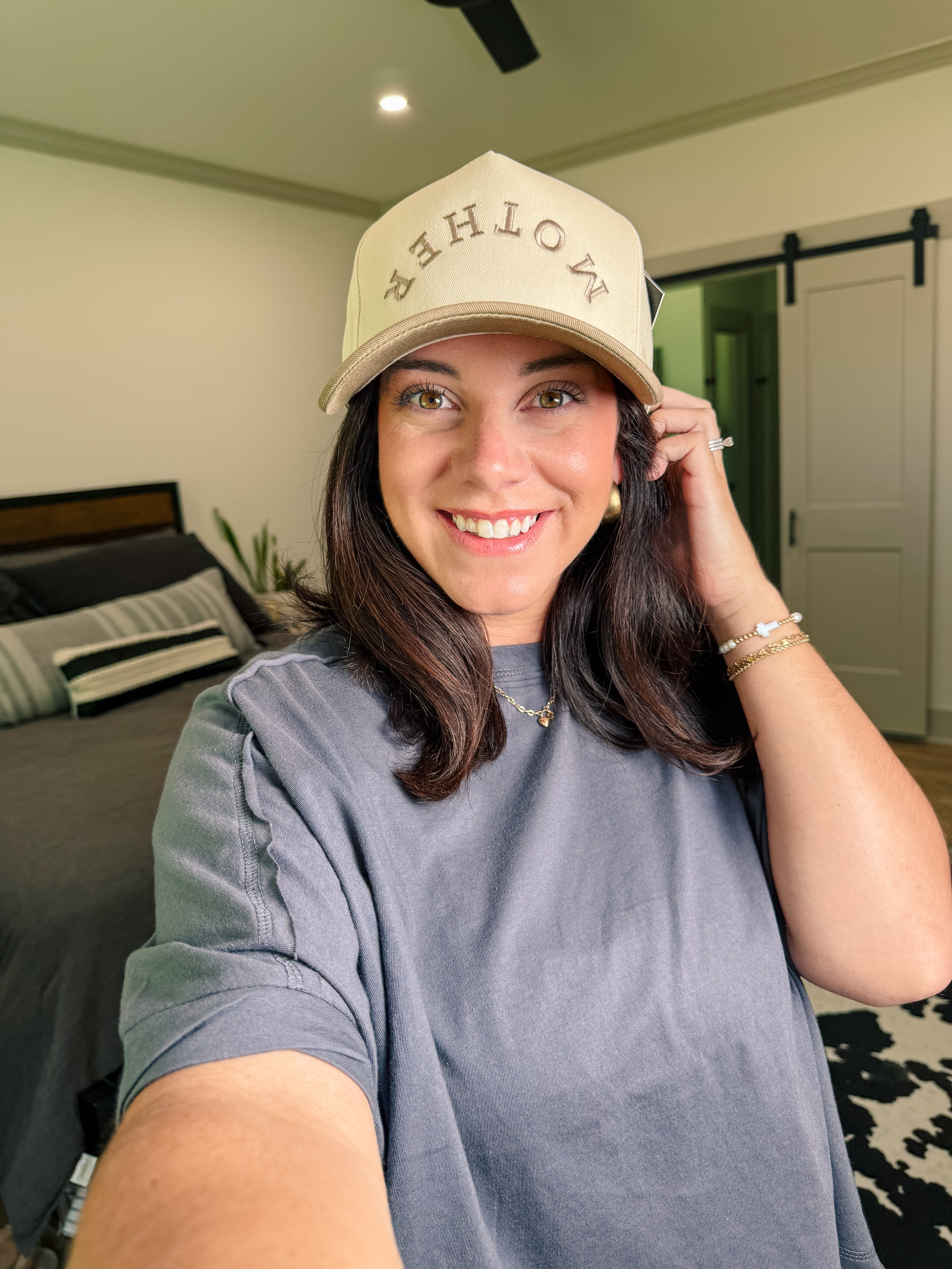 MOTHER Embroidery Two-Toned Hat