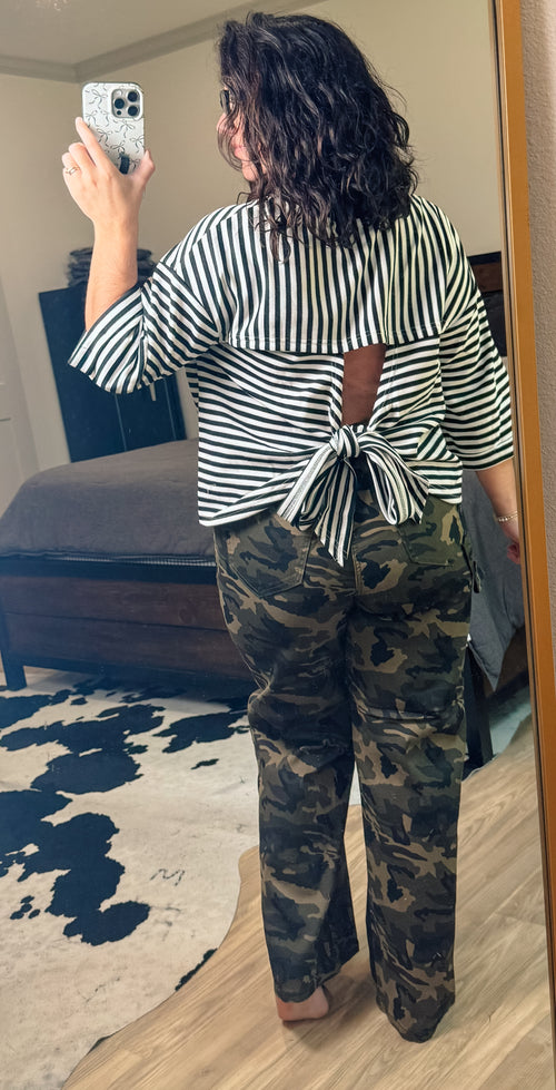 Back Cut Out Loose Top