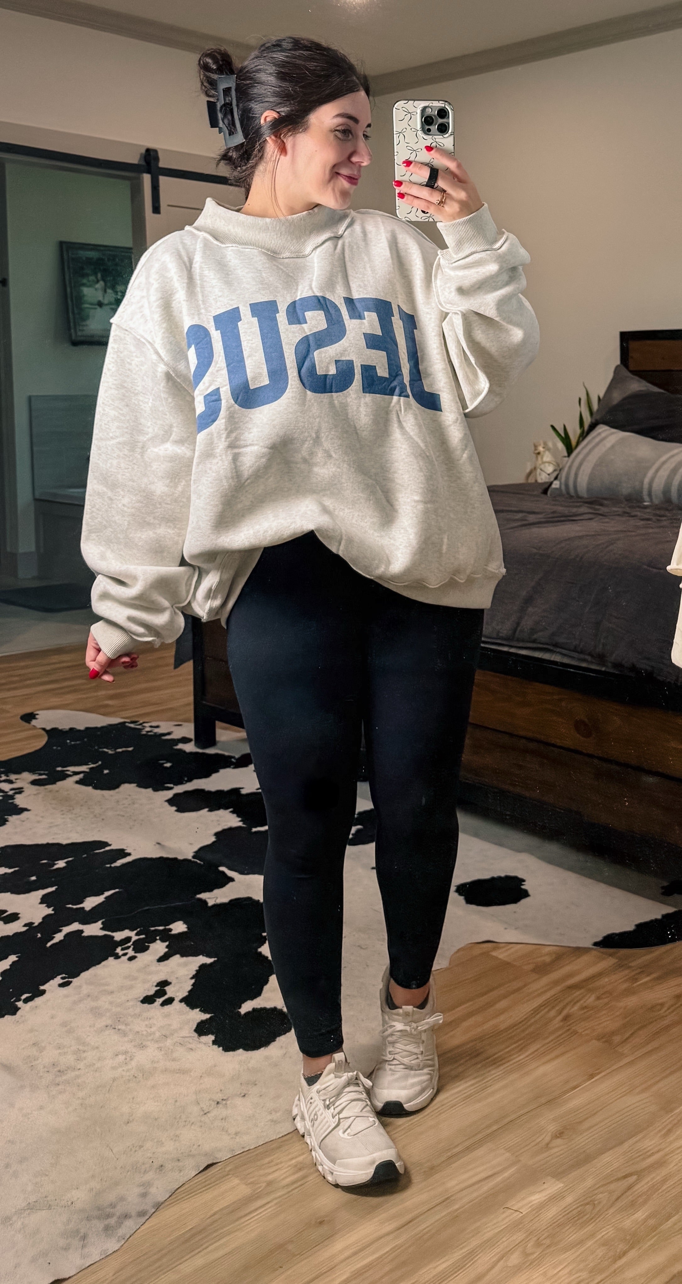 Reversible Jesus/God Is Good Sweatshirt