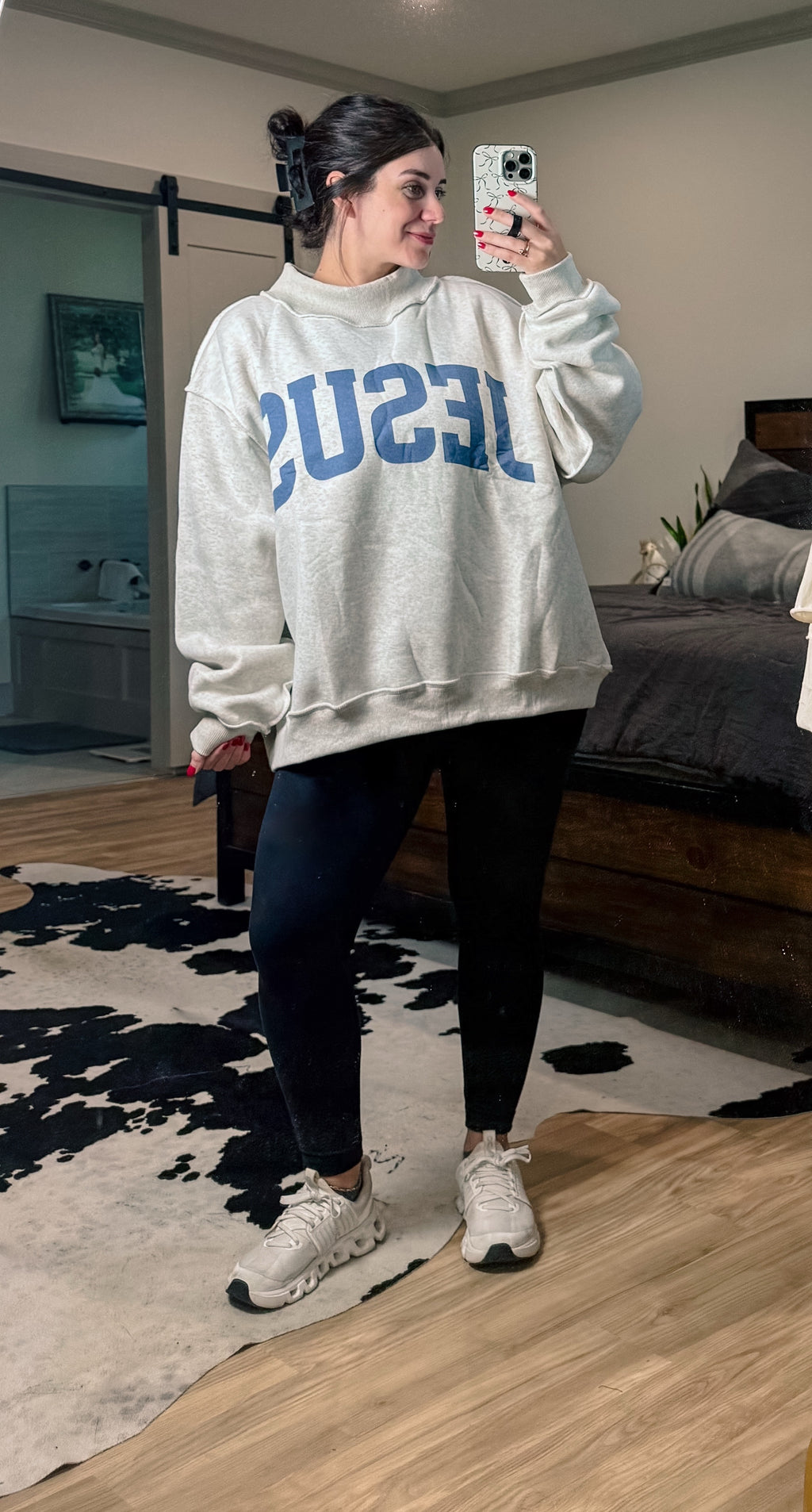 Reversible Jesus/God Is Good Sweatshirt