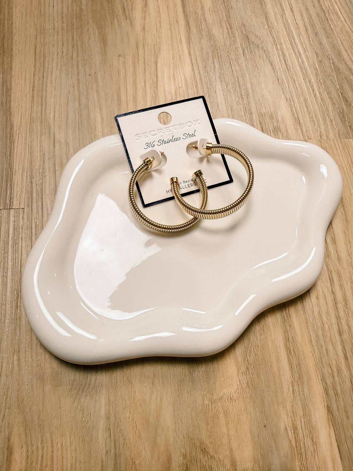 Cable Hoop Earrings