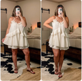 Ruffle Shoulder Tie Romper